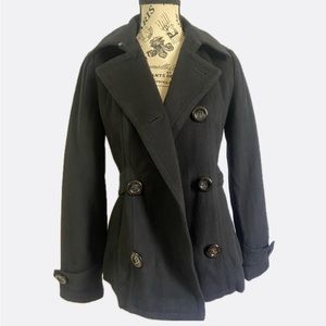 Vintage Deep Navy Wool Pea Coat 🧿